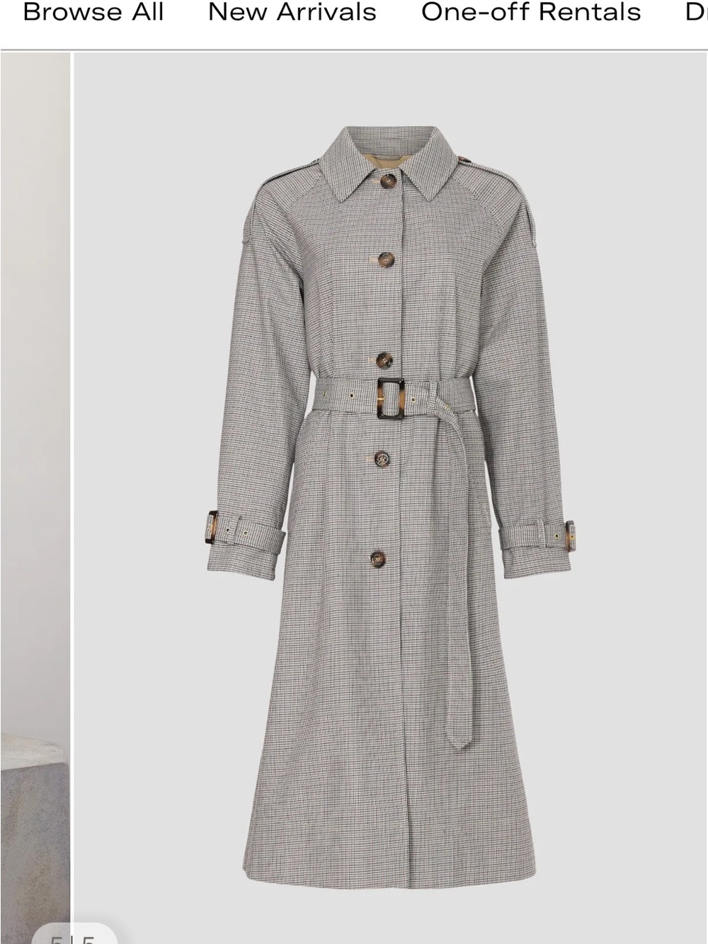 Barbour Marie Check Showerproof Trench Coat In Mini Check